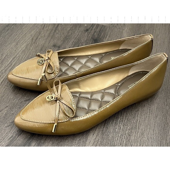Michael Kors Leather Nancy Pointed Toe Ballet Flat Loafers Women’s Size 7.5 New - Picture 5 of 9